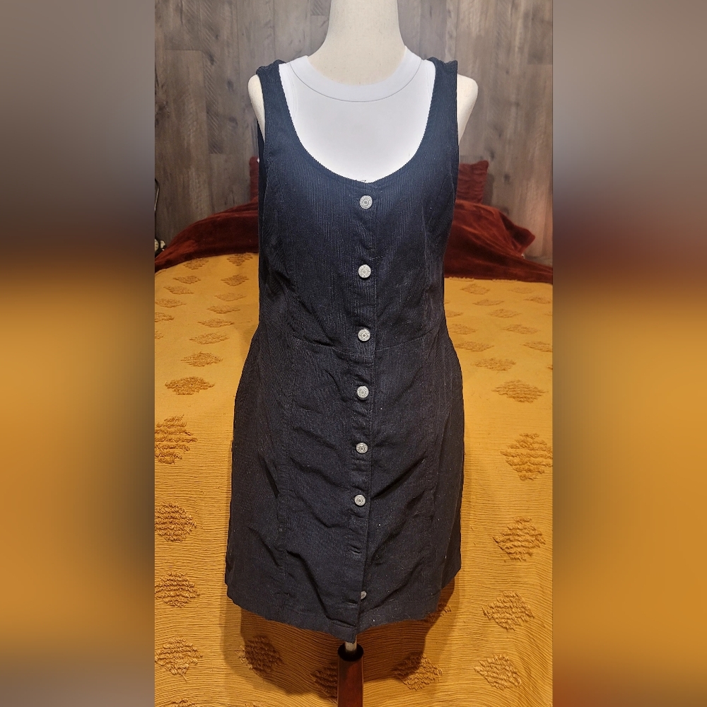 Levi’s Black Corduroy Button-Up Dress | Size Small